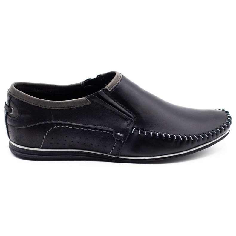 KOMODO Mocassini da uomo in pelle 847 neri nero