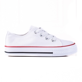 Sneakers bianche da bambino Vico con elastici bianco