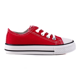 Sneakers da bambino rosse Vico con elastici rosso