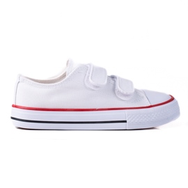 Sneakers in velcro per bambini Vico bianche bianco