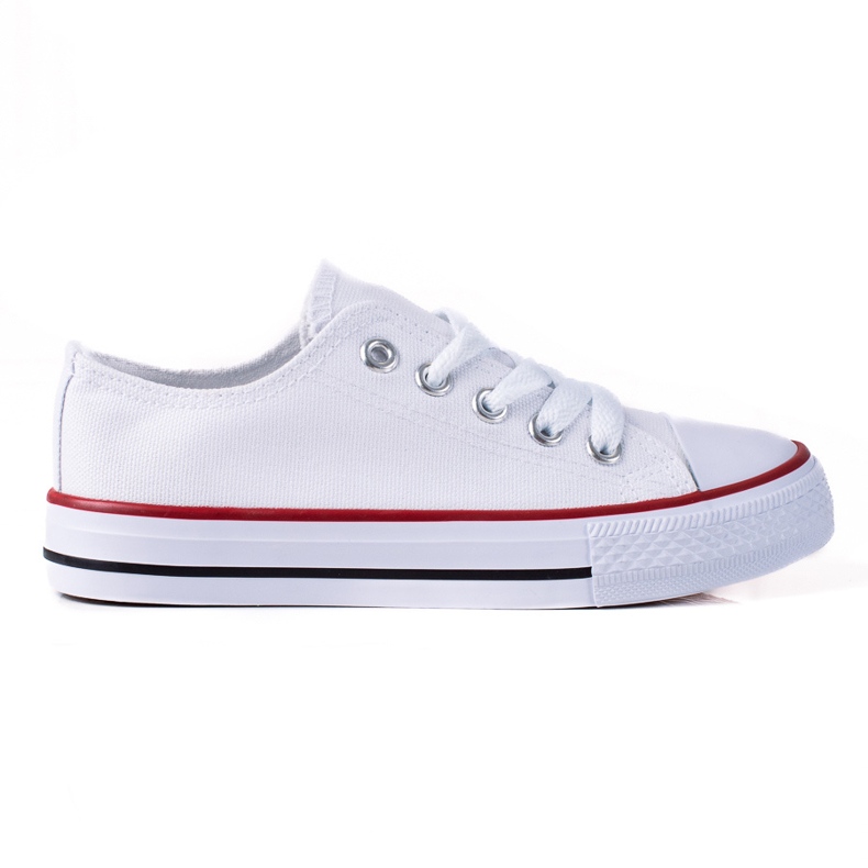 Sneakers da bambino stringate Vico bianche bianca