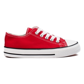 Sneakers da bambino Vico stringate rosse rosso