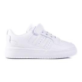 Sneakers per bambini Shelovet realizzate in pelle ecologica bianca bianco