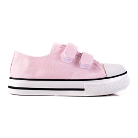 Sneakers da bambino Vico con chiusura in velcro rosa