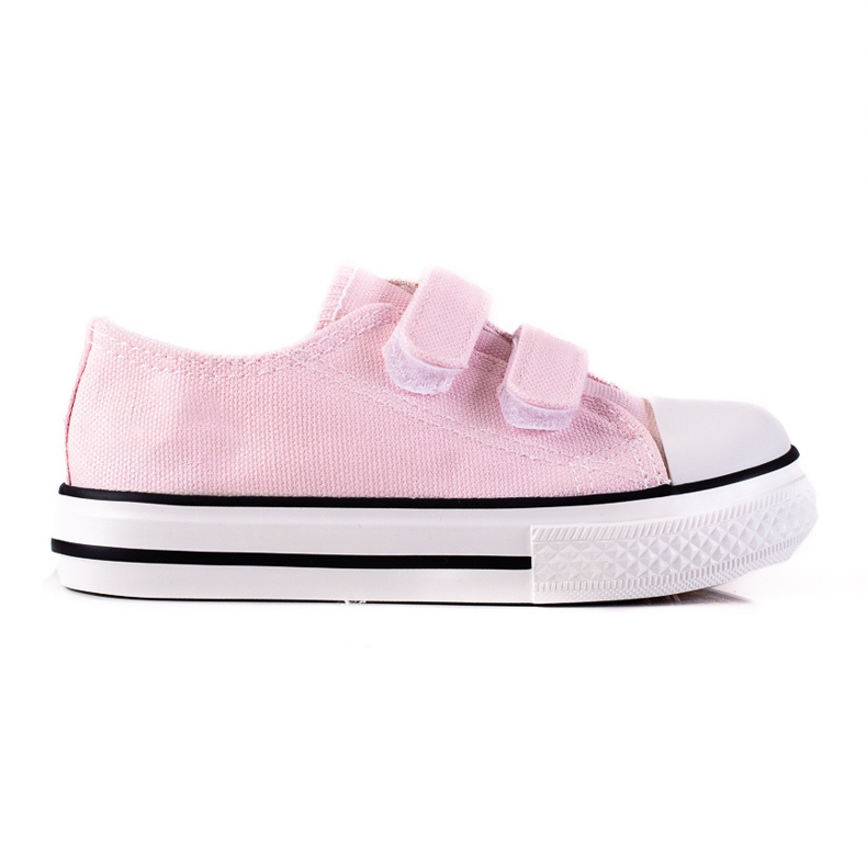 Sneakers da bambino Vico con chiusura in velcro rosa