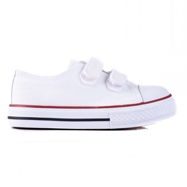 Sneakers da bambino Vico con chiusura in velcro bianche bianco