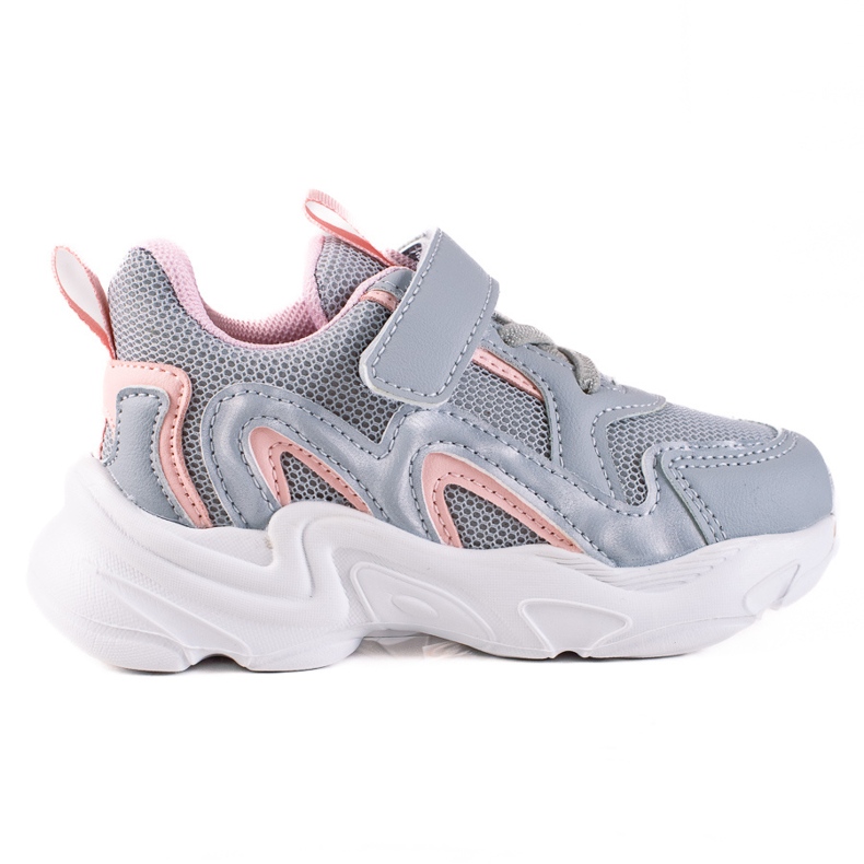 Sneakers per bambini Shelovet con velcro grigio blu