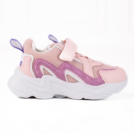 Sneakers per bambini Shelovet con velcro rosa viola