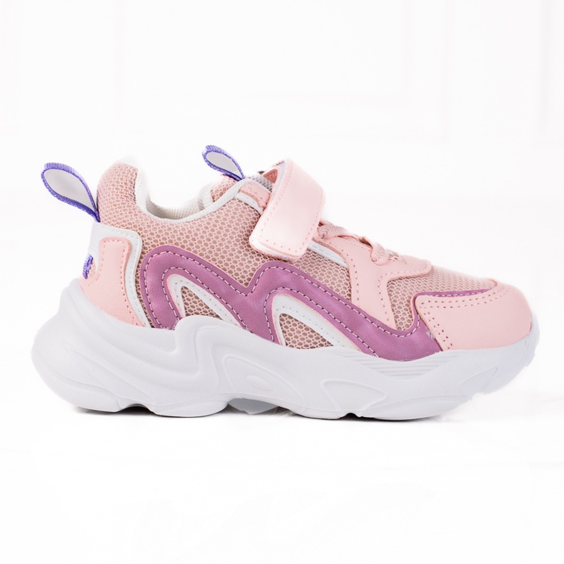 Sneakers per bambini Shelovet con velcro rosa viola