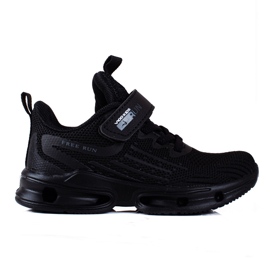 Sneakers bambino Vico, tessuto nero