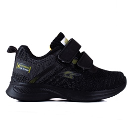 Sneakers da bambino Shelovet in tessuto grigio e nero