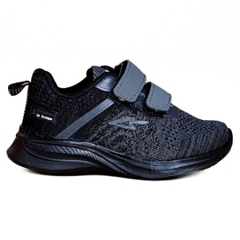 Sneakers da bambino Shelovet in tessuto grigio nero