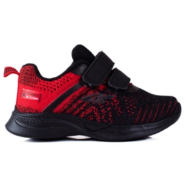 Sneakers per ragazzi Shelovet in materiale rosso e nero