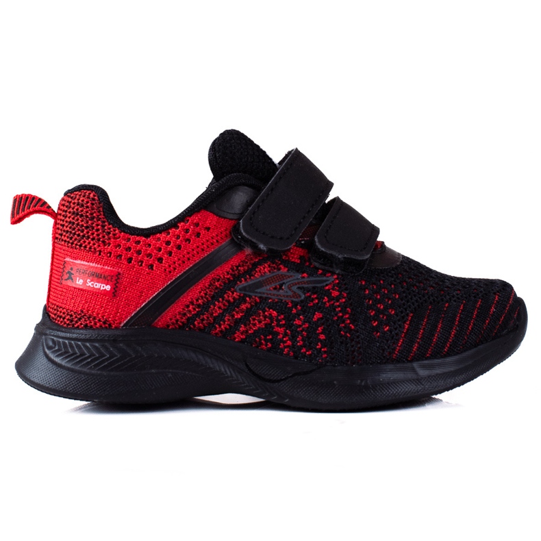 Sneakers per ragazzi Shelovet in materiale rosso e nero