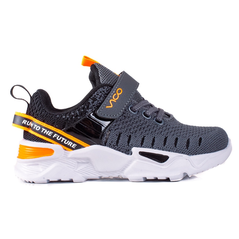 Scarpe sportive da ragazzo Vico con inserti neon grigio