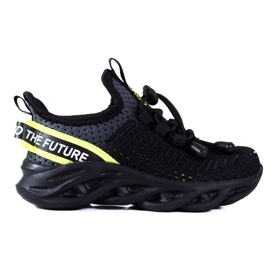 Scarpe sportive per bambini Vico, materiale bicolore nero grigio