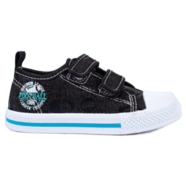 Sneakers da ragazzo Shelovet con velcro nere nero