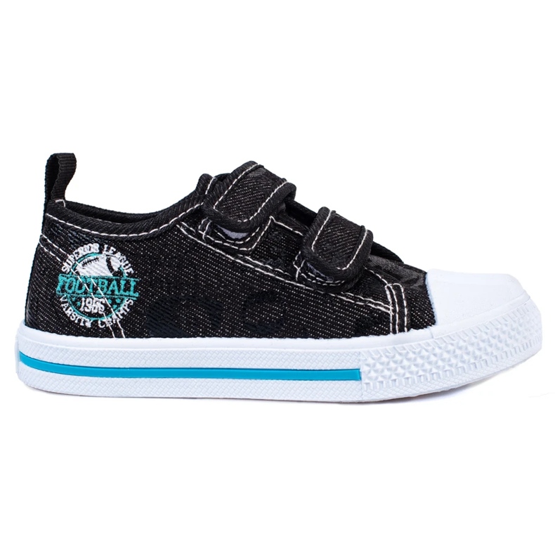 Sneakers da ragazzo Shelovet con velcro nere nero