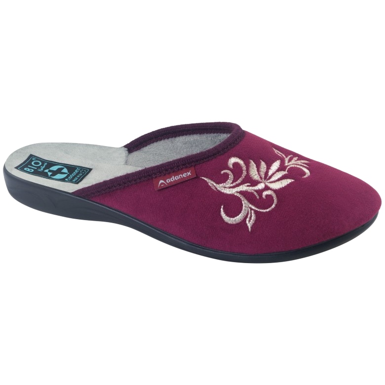 Ciabatte in velluto marrone Adanex 27861 multicolore