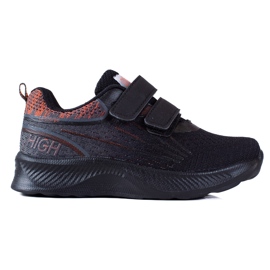 Sneakers da bambino Shelovet con doppio velcro nere nero