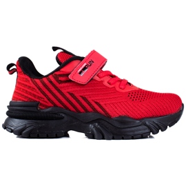 Sneakers da bambino Vico rosse con suola nera rosso