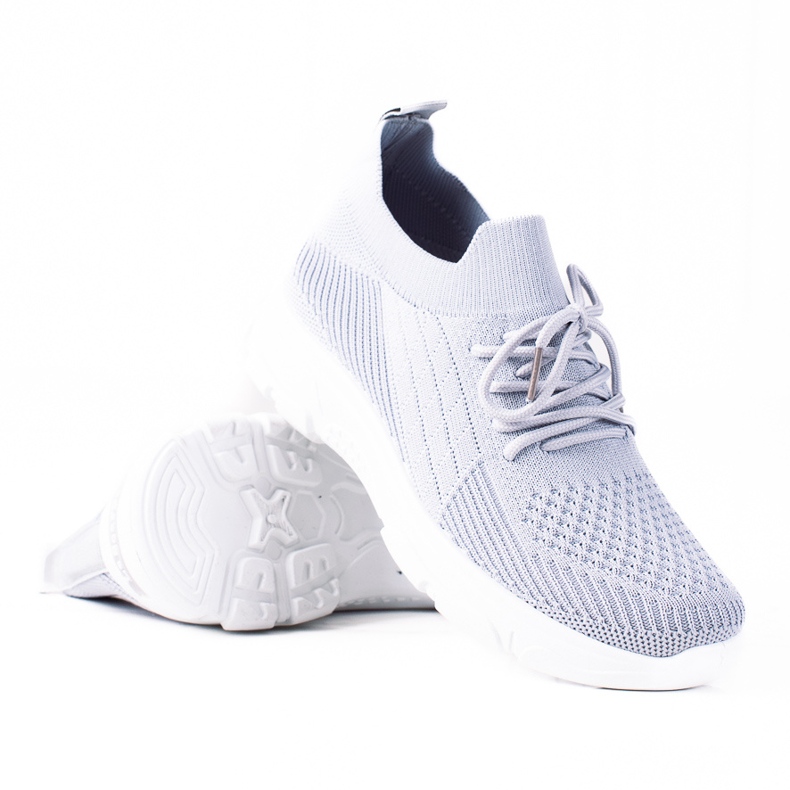 Shelovet scarpe sportive da donna con allacciatura colore grigio
