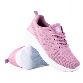 Scarpe sportive SHELOVET da donna rosa con allacciatura