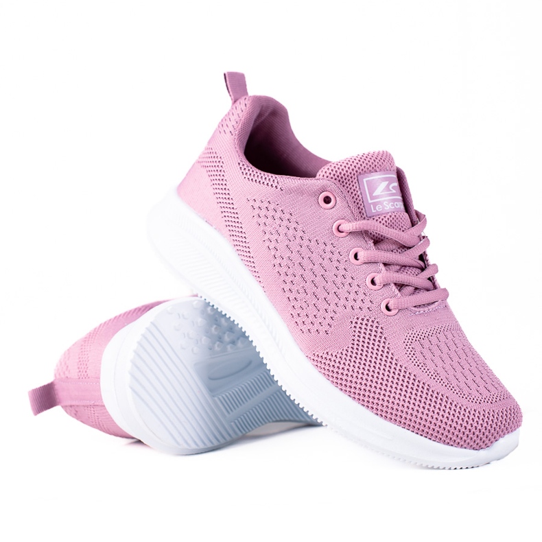 Scarpe sportive SHELOVET da donna rosa con allacciatura
