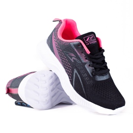 Sneaker stringate Shelovet grigio scuro con suola bianca multicolore rosa