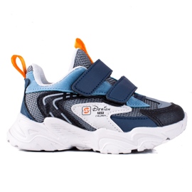 Sneakers da ragazzo Shelovet su una spessa suola grigia blu grigio