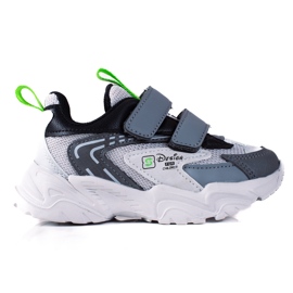 Sneakers da ragazzo Shelovet con suola spessa, grigio chiaro