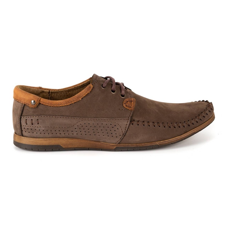 KOMODO Scarpe Mocassini da uomo in pelle 875 marrone