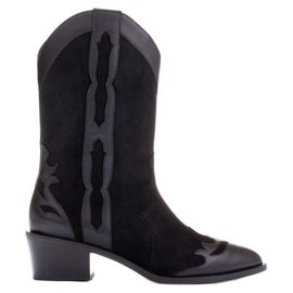 Marco Shoes Stivali neri in camoscio naturale nero