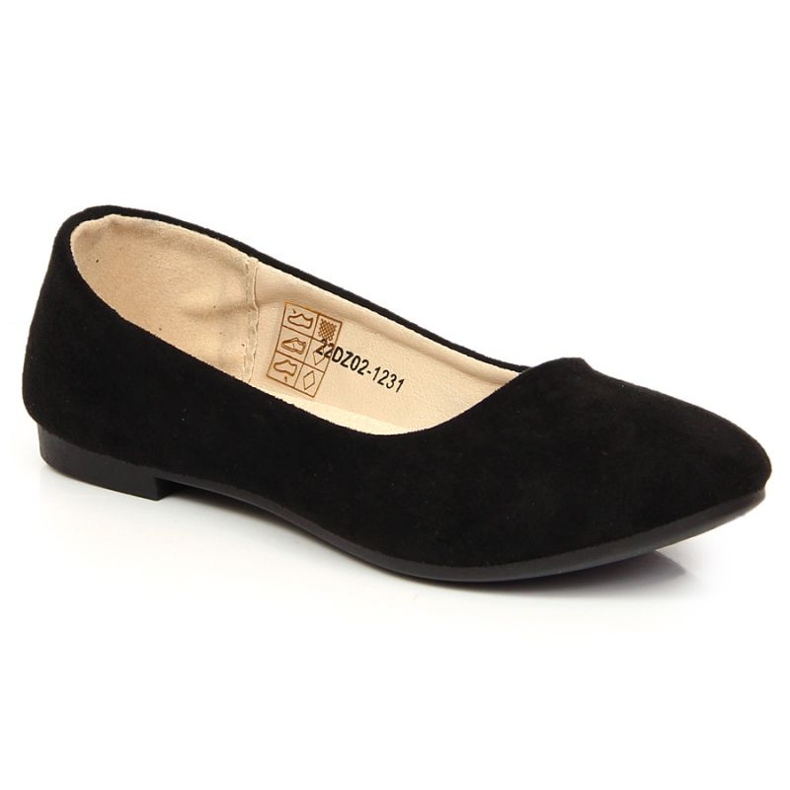 Ballerine in eco camoscio eVento Jr EVE358B nere nero