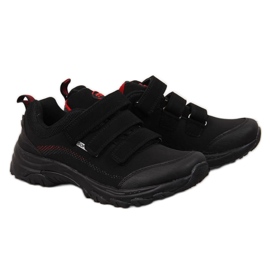 American Club W AM838A Scarpe da trekking con velcro nero-rosso