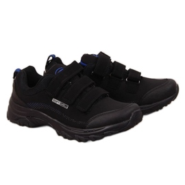 Scarpe da trekking con velcro nere e blu American Club W AM838B nero