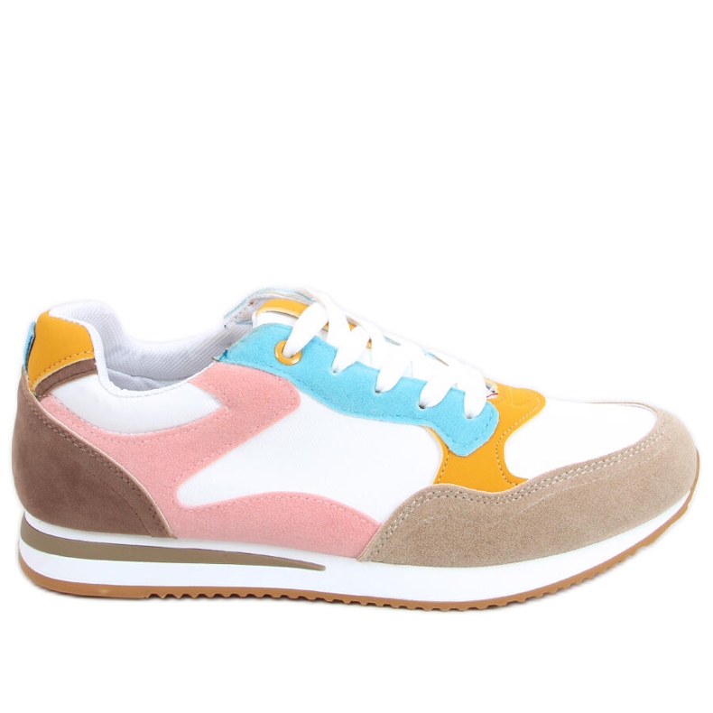 Scarpe sportive da donna Pokki Khaki bianca cachi rosa giallo
