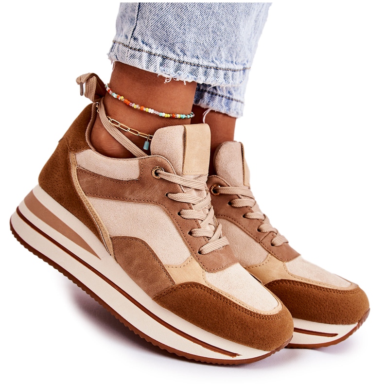 PS1 Scarpe sportive da donna in camoscio Marrone-Beige Elisse