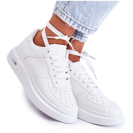 PG1 Classiche scarpe sportive in ecopelle bianche Jennys bianco