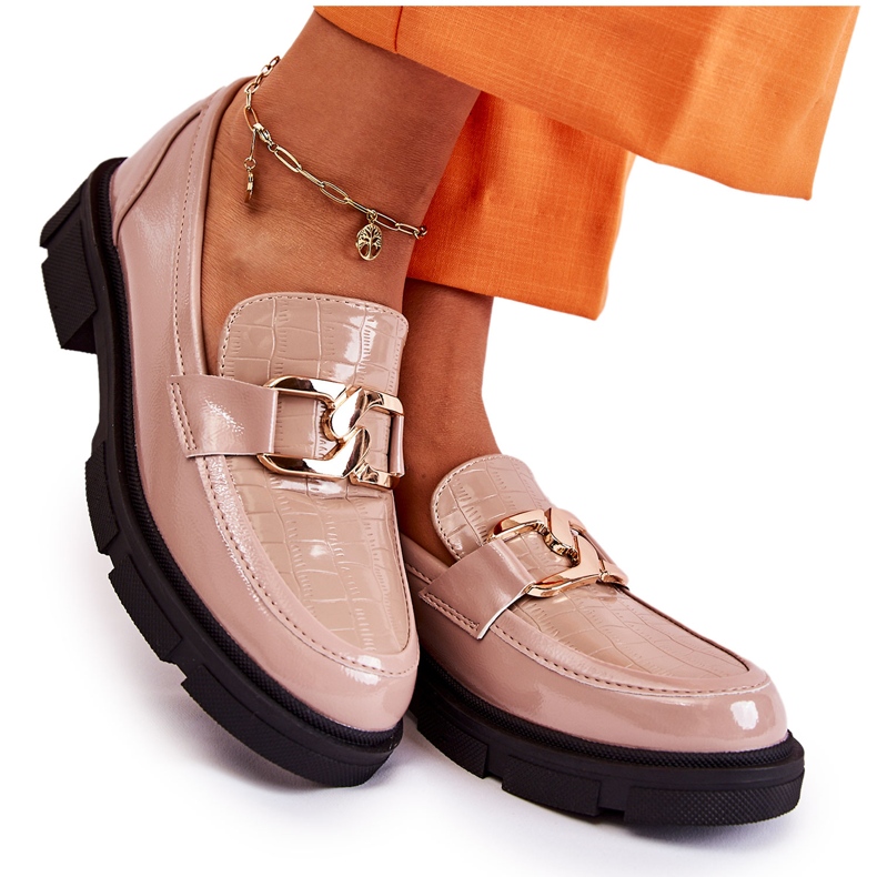 FL1 Mocassini alla moda in pelle Beige Lovely