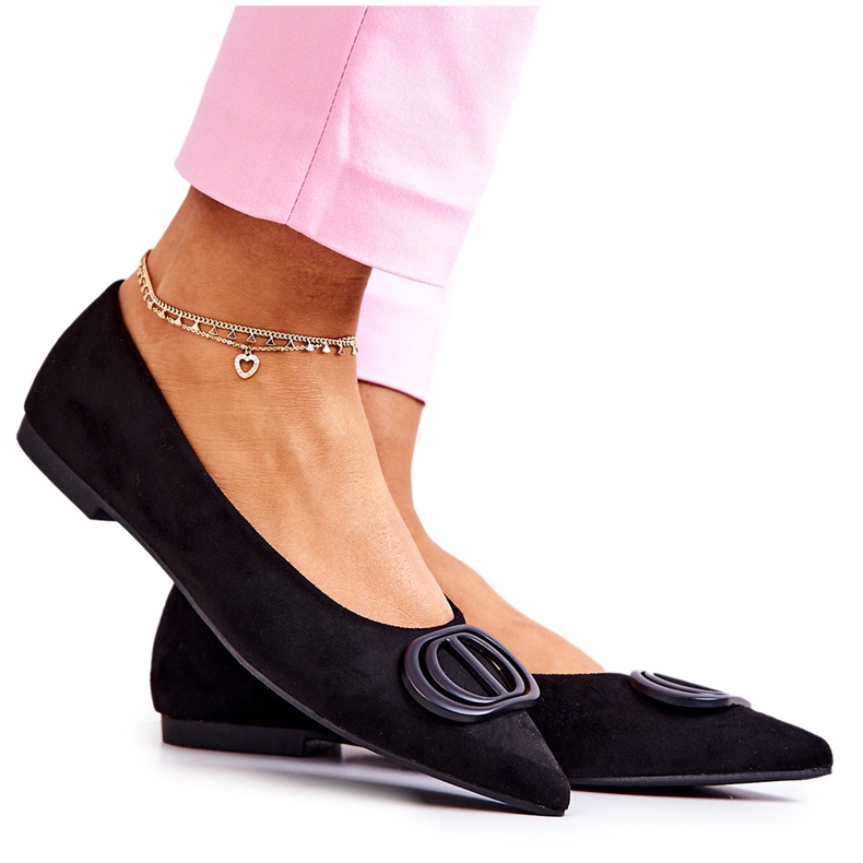 PS1 Ballerine In Pelle Scamosciata Nello Spitz Neriso Nero