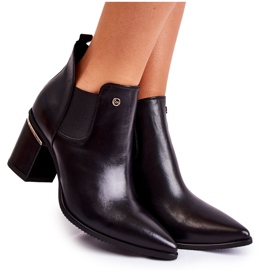 Stivali in pelle con tacco alto Laura Messi 2506 neri nero