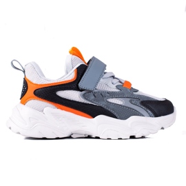 Sneakers da ragazzo Shelovet su una spessa piattaforma grigia grigio multicolore