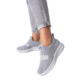 Sneaker da donna in tessuto grigio Shelovet