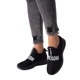 Sneakers da donna in tessuto nero Shelovet