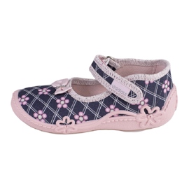 Ciabatte da bambina stampa Viggami Inka blu navy rosa