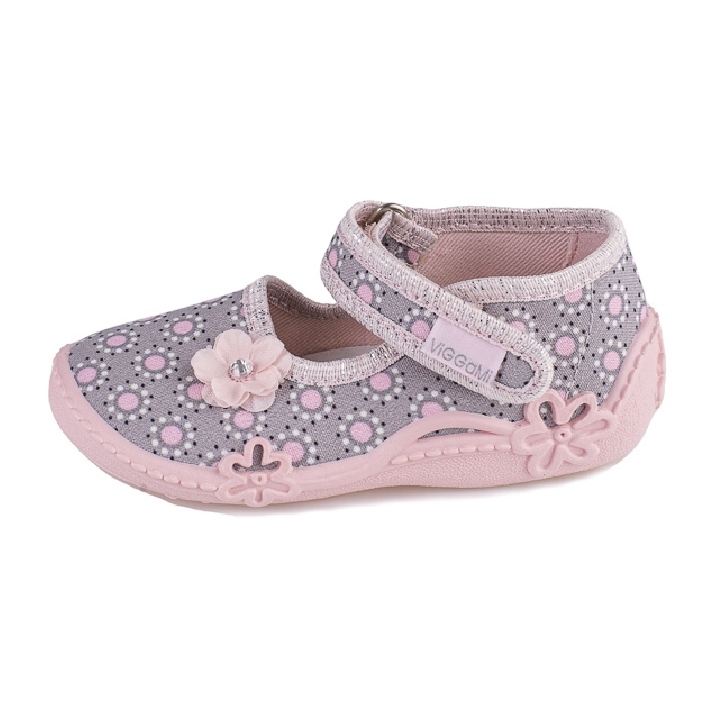 Ciabatte da bambina Viggami Anielka stampate rosa grigio