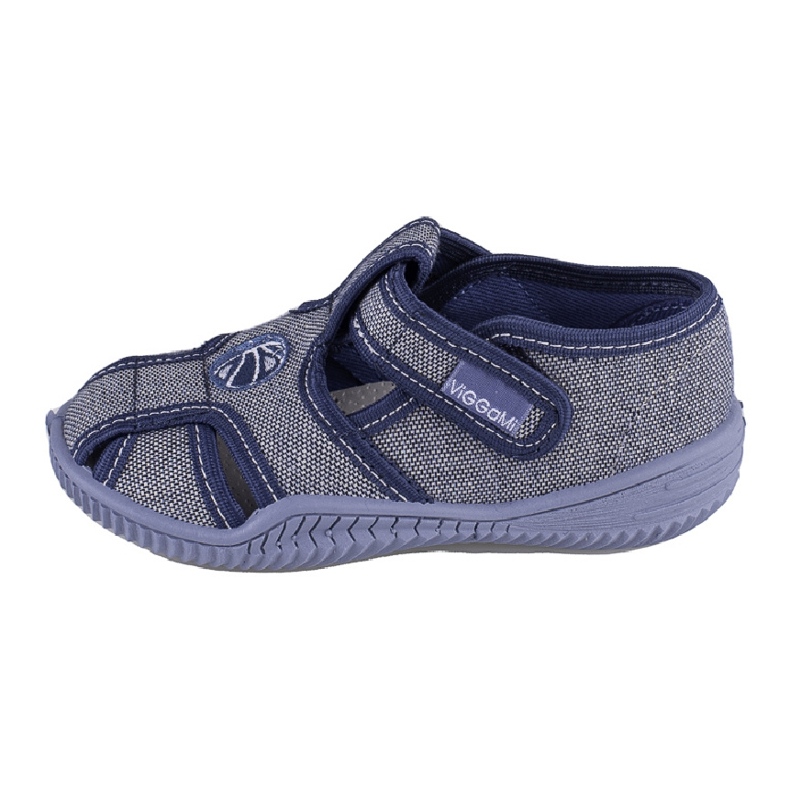 Ciabatte da bambino Viggami Daniel ricamo grigio
