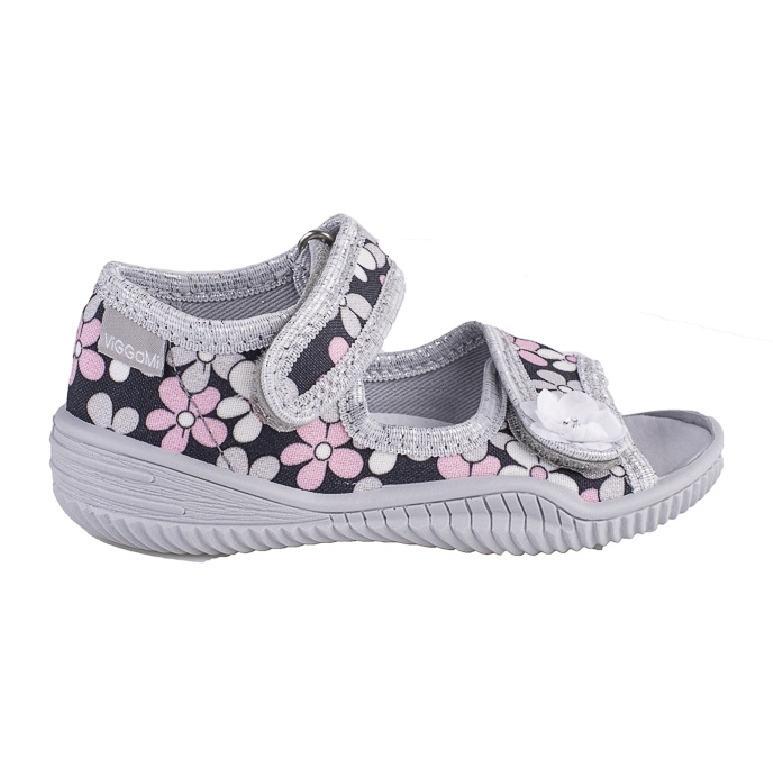 Ciabatte da bambina Viggami Emilka fiori blu navy multicolore