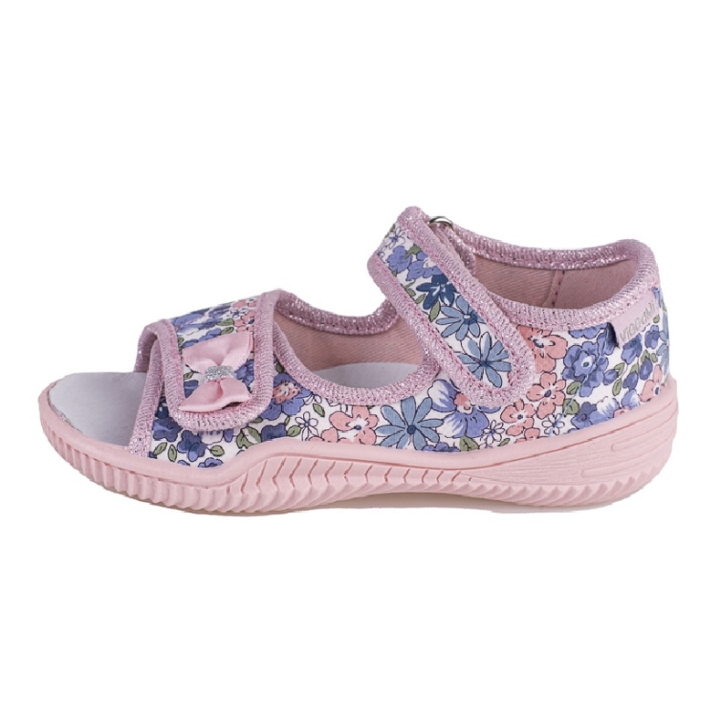Ciabatte da bambina Viggami Marta fiori blu rosa multicolore